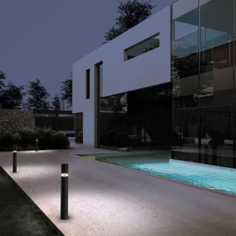 Garden lighting with outdoor bollards KHORI by STRAL